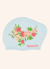 Sporti Secret Garden Long Hair Bun Silicone Swim Cap