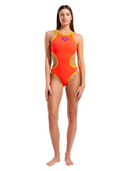 Arena Women's One Big Logo Tech Back One Piece Swimsuit