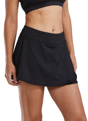 TYR Women's Solid High Wasited Swim Skort