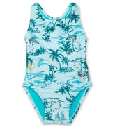 Speedo Girls' Printed Snap One Piece Swimsuit (Baby, Toddler)