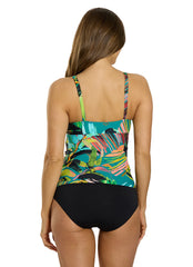 Jantzen Women's Suset Magic Amber V-Neck Tankini Top
