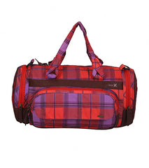 Hurley Women's Red Plaid Sync Duffel