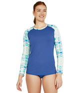 Speedo Active Women's Long Sleeve Printed Rashguard