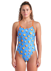Arena Women's Ducks Lace Back One Piece Swimsuit