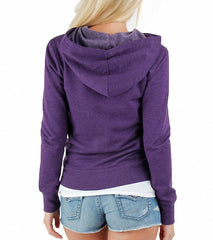 Hurley Women's Solid Slim Zip Up Fleece Hoodie