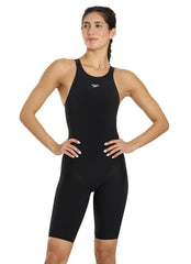 Speedo Women's LZR Racer Pro Recordbreaker Open Back Kneeskin with Comfort Strap Tech Suit Swimsuit