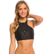 Body Glove Swimwear Vision Crop Zip Up Bikini Top