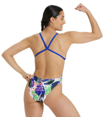 Arena Women's Crazy Allover Xcross Back One Piece Swimsuit