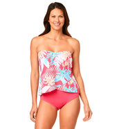 Jantzen Women's Tropic Tides Drape Bandeaukini Tankini Top