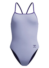 Speedo Women's Solid Turnback One Piece Swimsuit