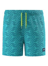 Speedo Boys' Hyper Teal Print 13" Volley Swim Trunks (Toddler, Little Kid, Big Kid)