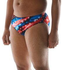 TYR Men's Freedom Flag Racer Brief Swimsuit