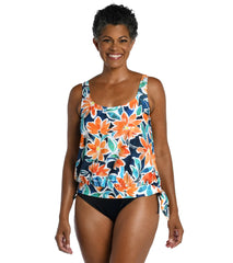 Maxine Women's Joyful Blooms Blouson Tankini Top