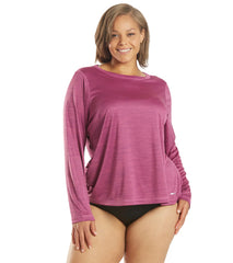 Sporti Women's Plus Size L/S Hybrid UPF 50+ Sun Shirt