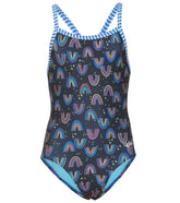 Dolfin Girls' Be Happy One Piece Swimsuit (Big Kid)