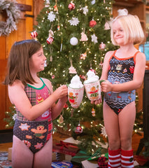 Sporti Granny Sweater Holiday Tartan Thin Strap One Piece Swimsuit Youth (22-28)