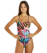 Turbo Women's Sirene Tie-Dye Rainbow One Piece Swimsuit