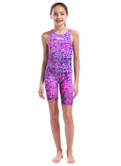 Arena Girls' Powerskin Snakeskin ST Next LE Open Back Tech Suit Swimsuit