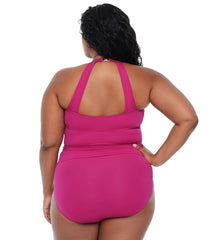 Lauren Ralph Lauren Women's Plus Size Beach Club Tankini Top