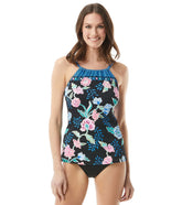 Beach House Women's Floral Fantasy Blair High Neck Tankini Top