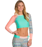 Body Glove Breathe Tarahiki L/S Swim Crop Top