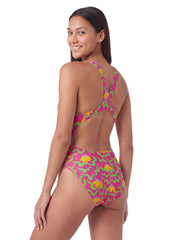 Sporti Sunny Bloom Wide Strap One Piece Swimsuit (22-44)