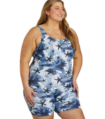Sporti Plus Size Unitard Sanibel Island One Piece Swimsuit