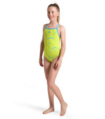 Arena Girls' Star Graphic Light Drop Back Swimsuit Lightdrop Back (Little Kid, Big Kid)