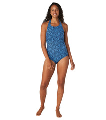 Speedo Women's Printed High Neck One Piece Swimsuit