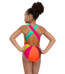Sporti x She Is This Limited Edition Melanin Wide Strap Cross Back One Piece Swimsuit Youth (22-28)
