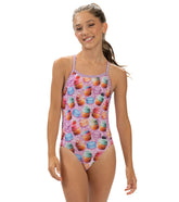 Dolfin Girls' Bon Appetit Printed One Piece Swimsuit (Big Kid)