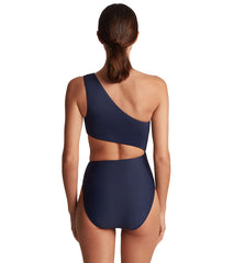 Lauren Ralph Lauren Women's Beach Club Solids One Shoulder Cutout One Piece Swimsuit