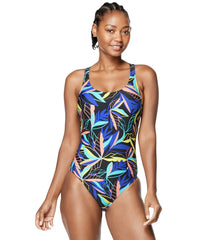 Speedo Active Women's Printed Thin Strap One Piece Swimsuit
