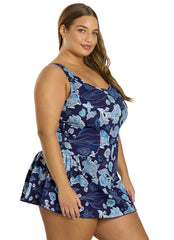 Sporti Plus Size Neptune's Reef Swim Dress