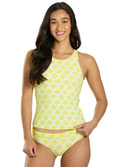 Sporti Active Coral Bloom High Neck Tankini Top