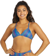 JOLYN Women's Triangle Funfetticini Bikini Top