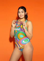 Sporti Groovy Zodiac Libra Thin Strap One Piece Swimsuit (22-44)