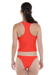Body Glove Women's Smoothies Reva Racer Back Crop Tankini Top