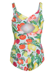Sporti Riviera Picnic Moderate Printed Sweetheart One Piece Swimsuit