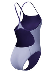 Speedo Women's Solid Turnback One Piece Swimsuit
