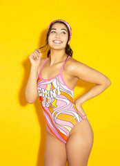 Sporti Groovy Zodiac Gemini Thin Strap One Piece Swimsuit (22-44)