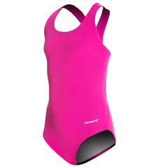 Sporti HydroLast Solid Wide Strap One Piece Swimsuit Youth (22-28)