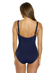 TYR Women's Solid Durafast Elite Twisted Bra Controlfit One Piece Swimsuit