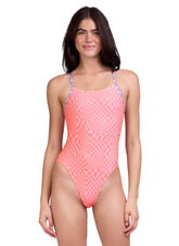 JOLYN Women's Perry Bubblepop Contrast One Piece Swimsuit