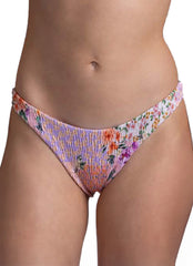 JOLYN Women's Kelia Cottage Patch Smocked French Cut Bikini Bottom