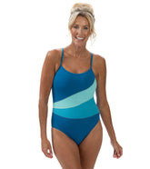 Dolfin Aquashape Women's Color Block Moderate Lap Suit One Piece Swimsuit