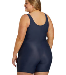 Sporti Plus Size Unitard Shibori Ombre One Piece Swimsuit