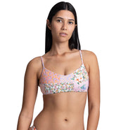 JOLYN Women's Hikiri Cottage Patch Scoop Neck Tie Back Bikini Top