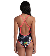 Arena Women's Tropical Summer Fast Back One Piece Swimsuit