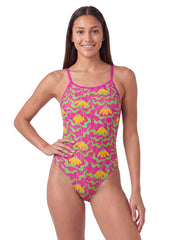 Sporti Sunny Bloom Thin Strap One Piece Swimsuit (22-44)